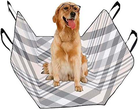 מותאם אישית אפור עיצוב צבע קר פסטל נורדי הדפסת רכב מושב מכסה לכלבים עמיד למים החלקה עמיד