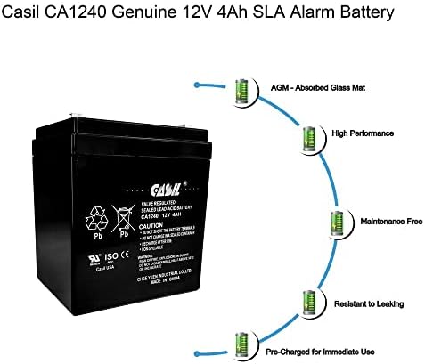 סוללת inovel עבור CASIL CA1240 12V 4AH SLA סוללת אזעקה