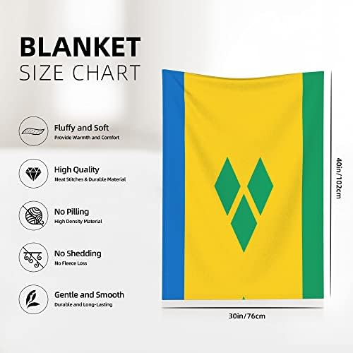 דגל QG ZZX של Saint Vincent Grenadines שמיכה לתינוקות לבנים שמיכת שמיכת עריסה של בנים