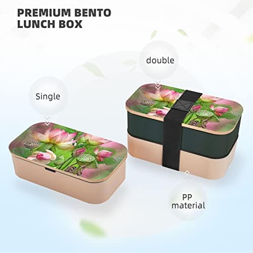 Spirit of the Lotus Boxo Bento Bento עם רצועה מתכווננת משודרגת, מיכל אוכל אטום דליפה לשימוש