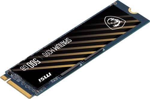 MSI SPATIUM M390 SSD 500GB - PCIE 3.0 NVME M.2 כונן מצב מוצק פנימי, 3300MB/S Reading & 2300MB/S WRITE,