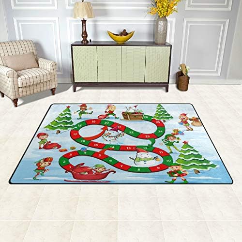 שטיח אזור אלזה, שטיח רצפת דפוסי חג המולד שטיח שטיח ללא החלקה למעונות חדר מעונות חדר מעונות עיצוב חדר שינה