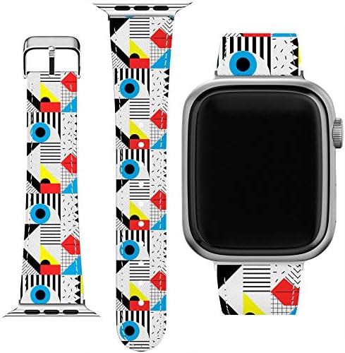 להקת שורש כף היד Cavka תואמת לסדרת Apple Watch 7/6/5/4/3/2/1/SE & תואמת טלפון תבנית טלפון קווי עור