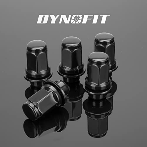 Dynofit 12mmx1.5 אגוזי גלגל אגוזים 1.87 אינץ '47 ממ אורך 13/16 21 ממ Hex OEM, 24x שחור M12X1.5 מגז