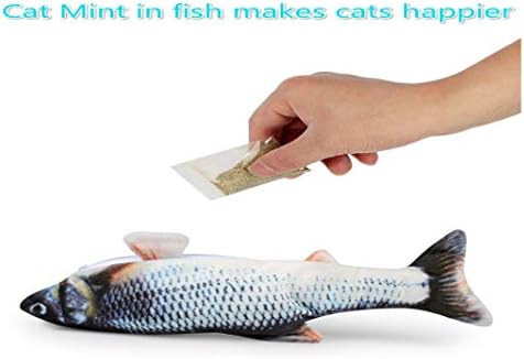 N B CAT צעצוע חתול חתול עמיד לנשיכה עמידה בחתול חשמלי חתול חתול מנטה סימולציה של דגי דגים יכולים להזיז