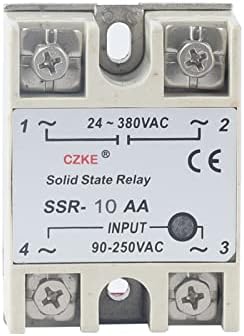 XJIM ממסר מצב מוצק SSR 10AA 25AA 40AA בקרת AC AC מעטפת לבנה שלב יחיד ללא כיסוי פלסטיק כניסה AC 90-250V