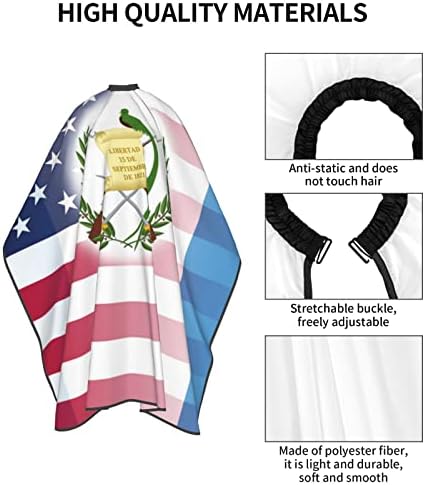 דגל אמריקאי וגואטמלה ברבר קייפ מקצועית מספרה אטומה למים כיסוי כיסוי תספורת אנטי-סטטית קייפ שמפו שמפו ספרה סינר