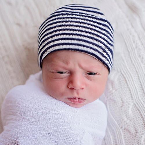 כובע חולים בית חולים מלונדיפיות חיל הים והפסים לבנים - כפה לתינוק תינוקת לפעוטות תינוקות