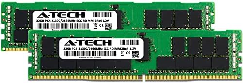 A -Tech 64GB ערכת זיכרון זיכרון זיכרון עבור Dell Precision T5810 - DDR4 2666MHz PC4-21300 ECC רשום