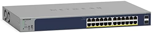 NetGear 26 -Port Poe Gigabit Ethernet Switch Switch - ניהול ענן מנוהל, אופציונלי,