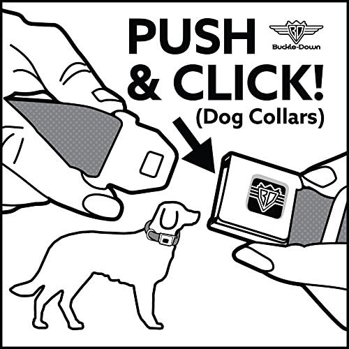 צוואר צווארון כלב אבזם בטיחות באבזם - תווי מוסיקה שחור/לבן - 1.5 רוחב - מתאים לצוואר 18-32 - גדול