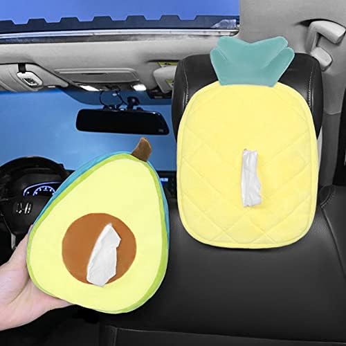 רכב תיבת רקמות מחזיק מושב אחורי תליית רקמות מחזיק חמוד פירות אננס קטיפה רקמות מתקן עבור רכב בית משרד