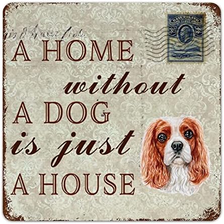 בית ללא כלב הוא רק בית קוקר ספניאל שלט מתכת מצחיק שלט מתכת שלט כלב ברוך הבא