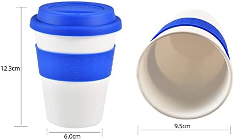 כוסות קפה ארקלרניות עם מכסה ספירלי, ספל קפה נסיעות עמיד בחום, כוס מים סיליקון חינם לשימוש חוזר