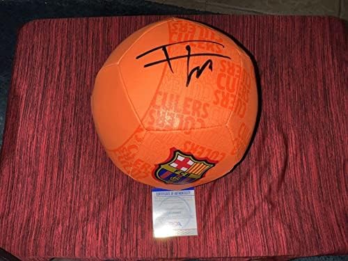 פרנקי דה ג'ונג חתום על FC כדורגל ברצלונה כדורגל הולנד PSA/DNA - כדורי כדורגל עם חתימה