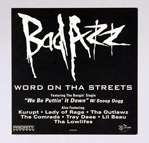פוסטר Azz Bad Flat 1998 מילה על הרחובות קידום אלבום 12 x 12