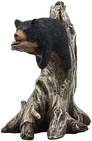 אברוס ימים עצלנים של קיץ דוב שחור ישן על ענף העץ פסל חיות בר יער יער כפרי בקתת תור דוב פסלון
