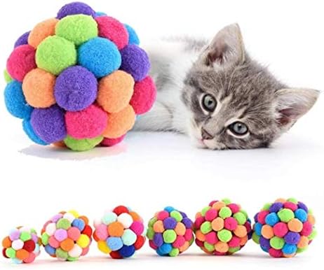 1 יחידות / 3 יחידות כיף חתול צעצוע דברים בעבודת יד פעמון הקפצה כדור ציוד לחיות מחמד לחיות מחמד
