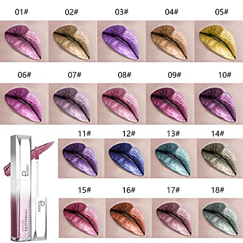 זיטיאני 16 צבעים שפתון נוזלי גלוס זיגוג שפתיים לחות פניני לאורך זמן 5 מיליליטר