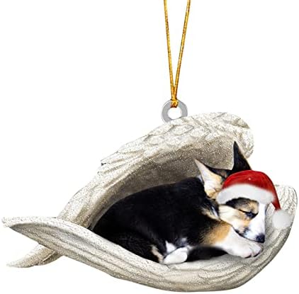 פרל רויו למרכזי 2022 חדש מלאך מלאך כלב חג המולד כיף תליון תליון מצויר עץ חג המולד תליון לחג המולד תליון בית