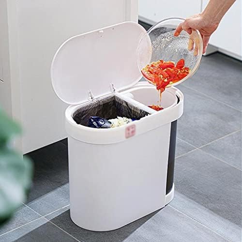 SLSFJLKJ 3 ב 1 פח פסולת רטובה ויבשה פח פח פתיחת פח אשפה עם פסולת מזון מכסה יכול לאחסון פסולת פסולת