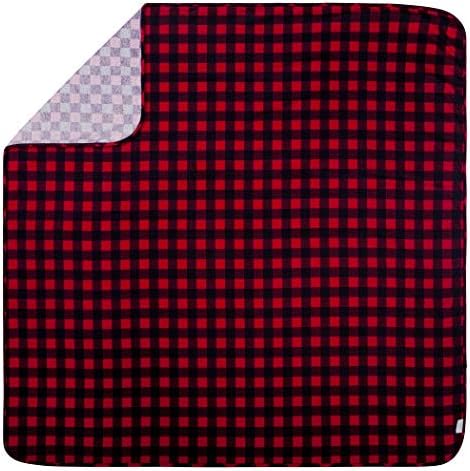מעבדת טרנד אדומה ושחור של באפלו בדוק את JUMBO DELUXE FLANNEL SWADDLE שמיכה