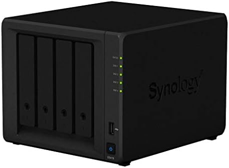 Synology Diskstation DS418 NAS Server עם מעבד RTD1296 1.4GHz, זיכרון 2 ג'יגה -בייט, אחסון SSD 16TB, יציאות