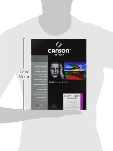 Canson Infinity Photo ברק נייר צילום פרימיום לשחור לבן, ורפרודוקציות צבעוניות, 310 גרם, 17 x