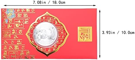 4 יחידות 2022 סיני חדש שנה אדום מעטפות עם זהב פרה סיני הונג באו מזל כסף כיסי זהב רדיד אדום מנות עבור