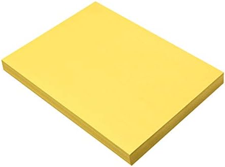 נייר בנייה של Prang, כתום, 9 x 12, 100 גיליונות ונייר בנייה של Prang, צהוב, 9 x 12, 100 גיליונות