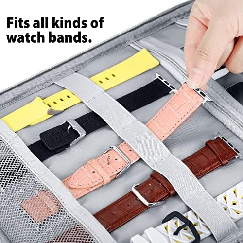 מארז אחסון להקת Outxe Watch מחזיק 33 להקות צפייה, תיק מארגן רצועת שעונים ניידים ותיק אחסון מחזיק