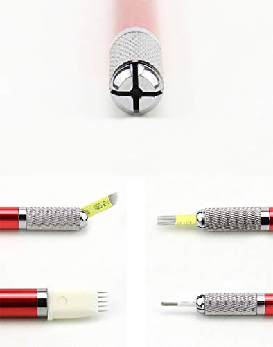 5 יחידות מיקרובליידינג עטים ידני קעקוע גבות עטים עבור איפור קבוע קעקוע ספקי-ורוד