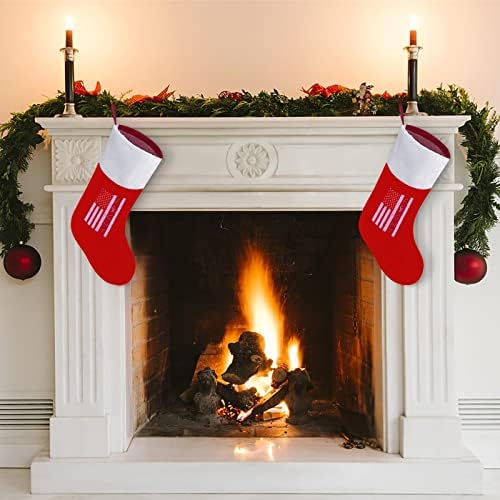 דגל סרט ורוד מודעות לסרטן השד גרבי חג המולד קטיפה אדומה עם שקית ממתקים לבנה קישוטי חג המולד ואביזר