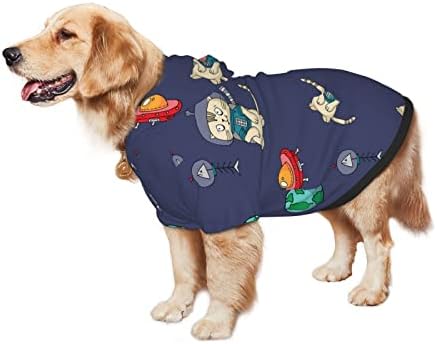 קפוצ'ון גדול של כלב קפוצ'ון חיצוני-חלל-קיטי-חתול-אפו סוודר בגדי חיות מחמד עם מעיל תלבושת חתולים רכה X