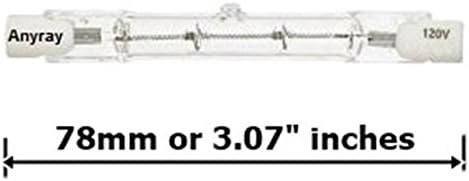 כל ריי 1838 נורות 250 וולט קצרות 120 וולט 250 וואט ג '78 דה ט3 מנורת הלוגן 78 מ מ באורך 3 אינץ