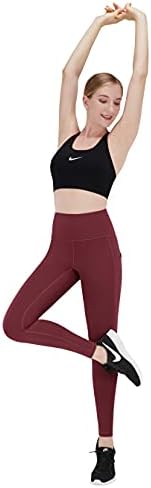 HOFI נשים יוגה קפרי חותלות: בקרת בטן גבוהה במותניים עם מכנסי יוגה בכיסים - לאימון פעילות גופנית ריצת אתלטי