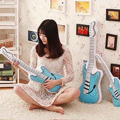 Sunone11 כרית גיטרה ממולאת יצירתית כרית אחורית כלי נגינה כרית קטיפה לבנות פילהרמונית קישוטים לחדר שינה קישוטי