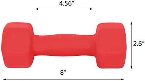 להעניש זוג משקולת משקולת ניאופרן מצופה משקולות 6-15 קילו אדום לכל המטרה צבע מקודד משקולת לאימוני כוח