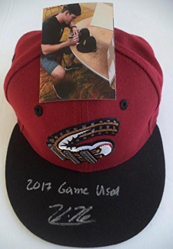 קווין ניומן חתום על משחק 2017 השתמש בהן אינדיאנפוליס אינדיאנים כובע הוכחת צילום פיראטים א