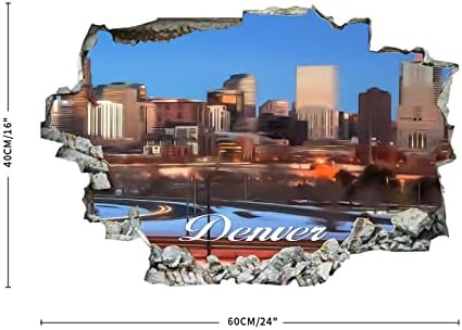 קוקוקן אמריקאי קולורדו מדינת דנבר ציור אמנות דנבר נוף עירוני נוף 3D מדבקות קיר קיר קיר קיר אמנות