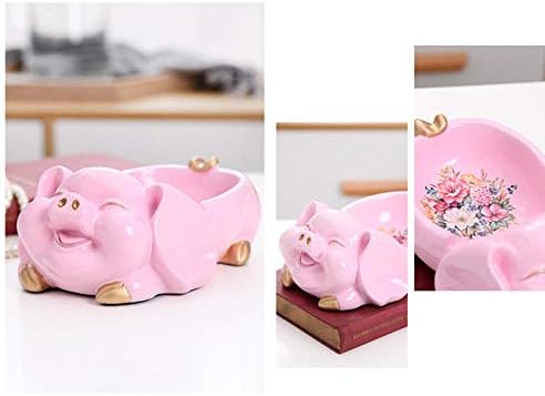 בית ומטבח יצירתי מקרין חזירים פסל פסל שלט רחוק קופסא קופסת שרף פסל בעלי חיים קישוט ביתי לקבל מגש