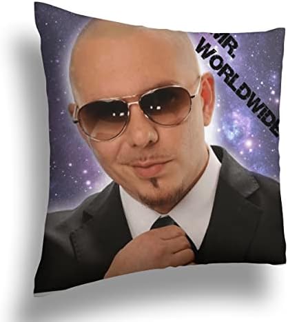 Mr.Worldwide Pitbull Starry Sky Velvet Fillow Fillow Covers Sofa Piltowcase Car כיכר לזרוק כריות כרית קישוט