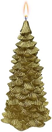 נר מרכז נרות עץ חג המולד נר 9 סנטימטרים בגובה זמן כוויה משוער הוא 17 שעות. גלאם זהב