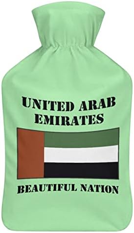 איחוד האמירויות הערביות דגל שקית מים חמים עם כיסוי 1L הזרקת גומי בקבוקי מים חמים להגנה קרה ביד חמה