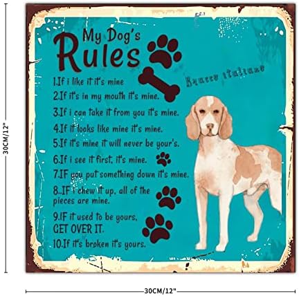 מצחיק מתכת כלב סימן שלי כלב של כללים במצוקה לחיות מחמד דלת קולב מתכת פוסטר במצוקה לחיות מחמד