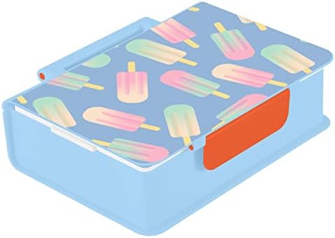 דפוס גלידה של סוזיו צבע כחול בנטו קופסת קופסת קופסת אוכל עם 3 תאים למבוגרים ובני נוער