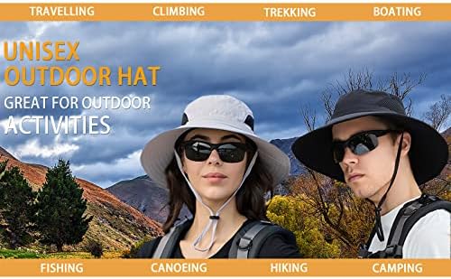 Zooron 1 & 2 חבילה כובע שמש לגברים נשים, כובע דלי רחב גן הגנה על UV הגנה על כובע בוני אטום למים לקמפינג