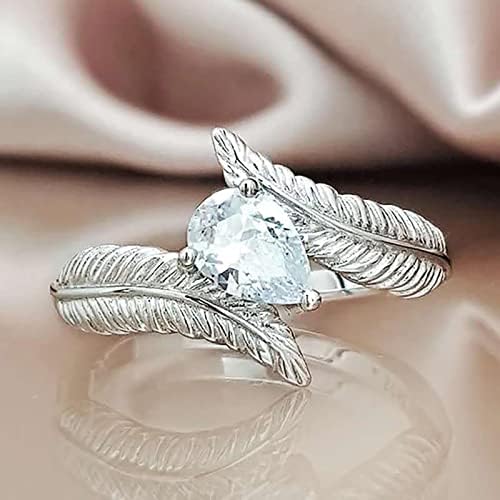 אישיות טבעת נישואין של טבעת יהלום עלה יצירתית טבעת לנשים טבעת טבעת