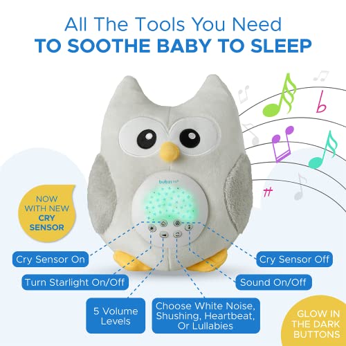 תינוק מוצץ לבכות הופעל חיישן צעצועי ינשוף לבן רעש קול מכונה, פעוט שינה סיוע לילה אור, ייחודי