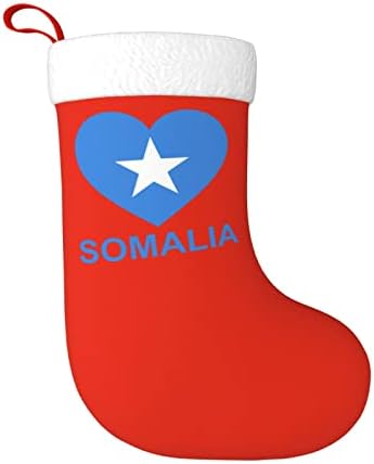 QG ZZX Love Somalia גרב חג המולד גרבי חג המולד אח תליה גרב 18 אינץ 'קישוט חג